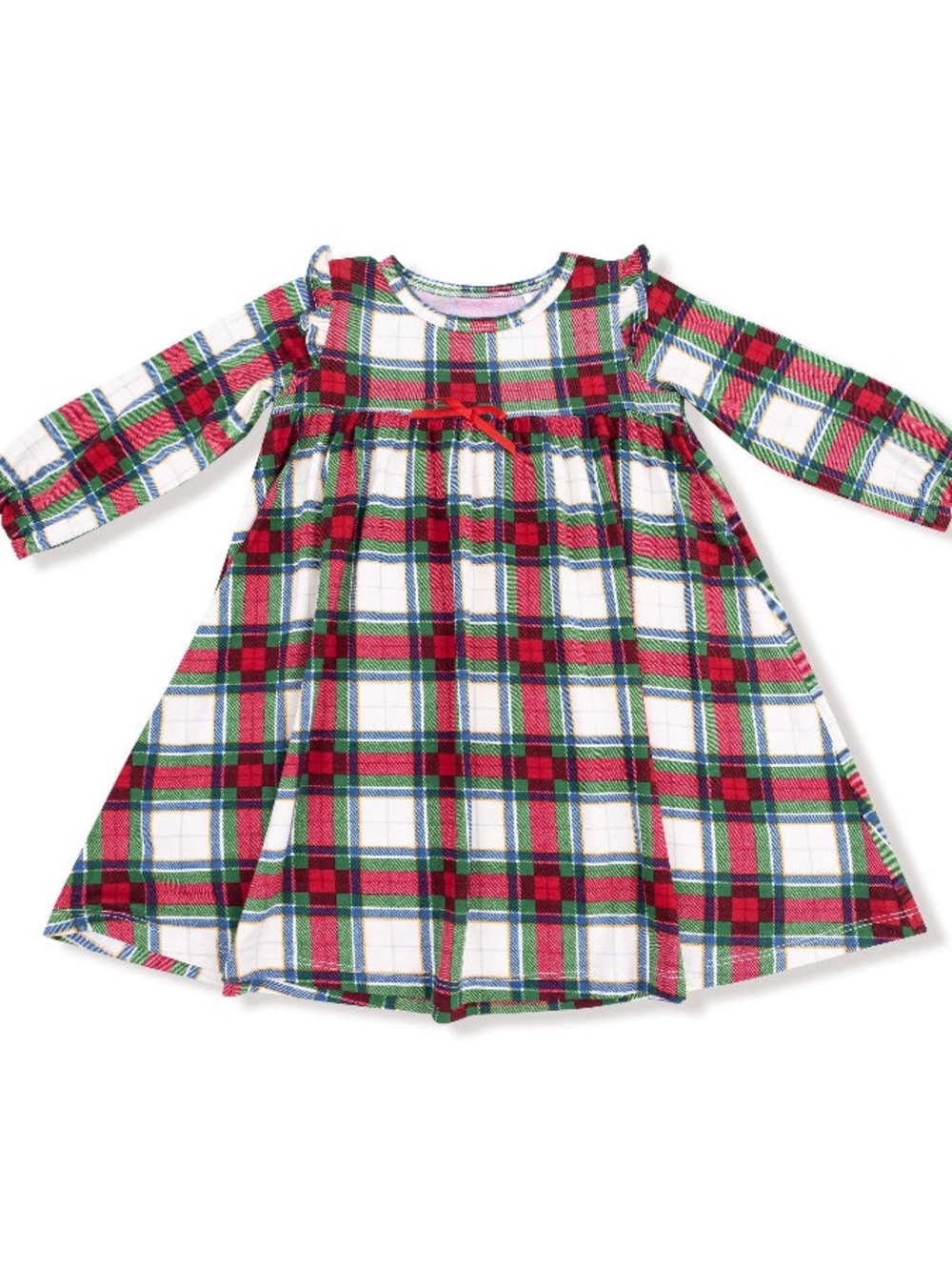 Holiday Plaid Loungewear Gown by Angel Dear